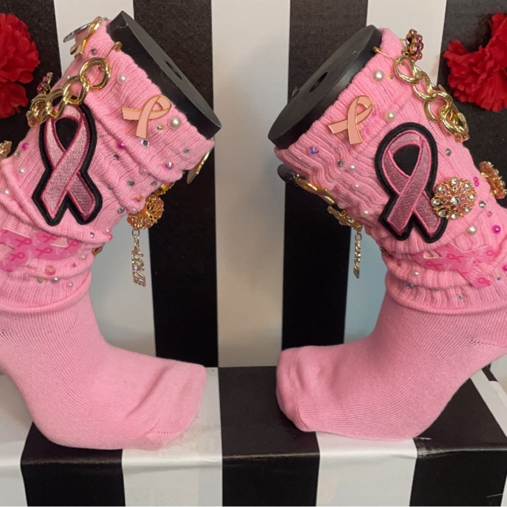Breast cancer awareness socks